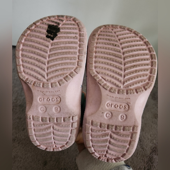 Crocs Baya Lined Clogs Ballerina Pink Rainbow And Cloud Pattern Size 9 - Picture 6 of 6